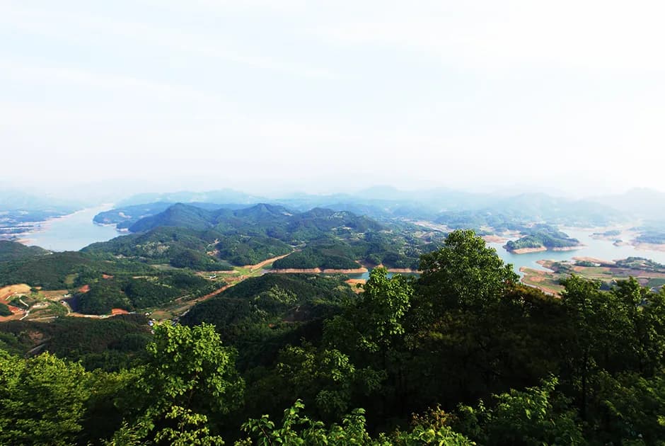 비봉산에서 바라본 청풍호 풍경